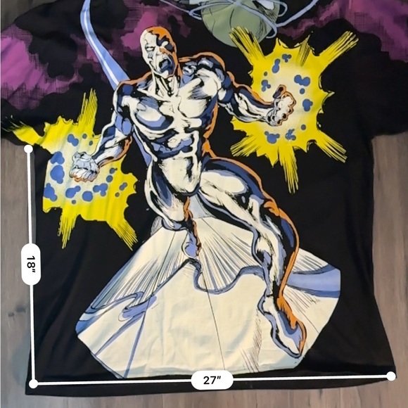 Bootleg All Over Print Tee ‘Silver Surfer’ XXL - Picture 3 of 5